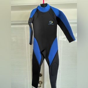 DEEP SEE 3/2mm Black & Blue FULL BODY WETSUIT size S